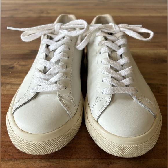 Veja Esplar White Leather Lace Up Shoes Sneakers Women's Size 7 - Picture 4 of 9